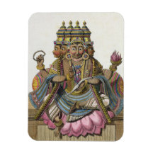 Brahma, dios hindú de la creación, del 'viaje aux. imanes rectangulares
