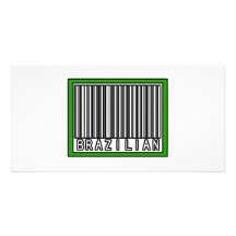 Brasilen@o del código de barras tarjeta con foto personalizada