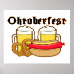 Bratwurst y cerveza de Oktoberfest Impresiones