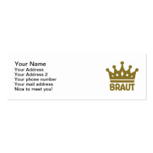 Braut Plantilla De Tarjeta De Visita