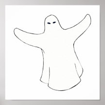 Brazos blancos del fantasma dos hacia fuera impresiones