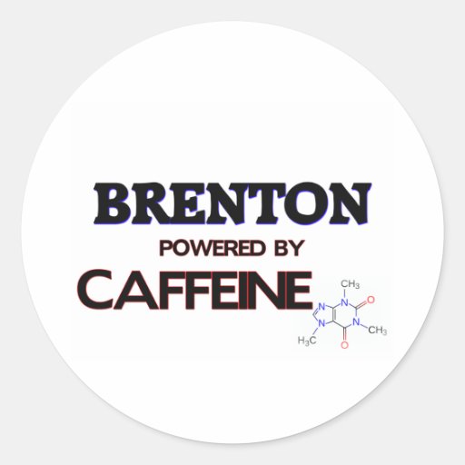 Brenton accionó por el cafeína pegatinas redondas