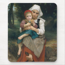 Bretón Brother y hermana - Guillermo Bouguereau Tapete De Ratones