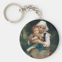 Bretón Brother y hermana - Guillermo Bouguereau Llaveros Personalizados