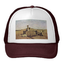 Bretón en la fuente de Corot Jean-Baptiste-Cami Gorras De Camionero