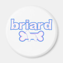 Briard rosado y azul iman para frigorífico
