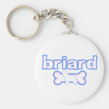 Briard rosado y azul llaveros