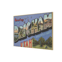 Brigham, letra ScenesBrigham, UT de UtahLarge Impresiones De Lienzo