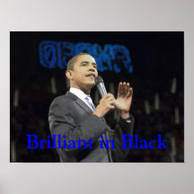 Brillante en poster negro