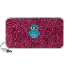 Brillo azul conocido personalizado del rosa del bú altavoz de viaje