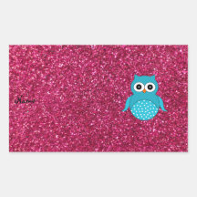 Brillo azul conocido personalizado del rosa del bú etiquetas  