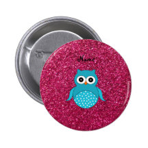 Brillo azul conocido personalizado del rosa del bú pin