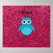 Brillo azul conocido personalizado del rosa del bú impresiones