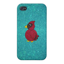 Brillo cardinal de la turquesa del brillo rojo iPhone 4/4S carcasa
