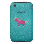 Brillo conocido personalizado de la turquesa del u tough iPhone 3 carcasas