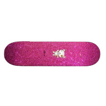 Brillo conocido personalizado del rosa del perro monopatin personalizado