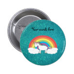 Brillo de la turquesa del unicornio del arco iris pins