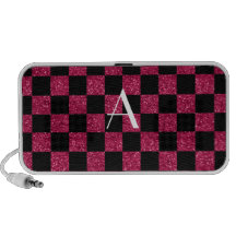 Brillo de las rosas fuertes y del negro del monogr laptop altavoz