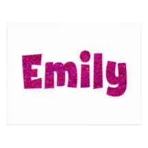 Brillo del rosa de Emily Tarjeta Postal