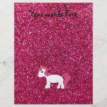 Brillo del rosa del unicornio tarjetón