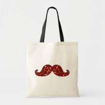 BRILLO IMPRESO BIGOTE ROJO DIVERTIDO BOLSAS