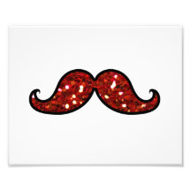BRILLO IMPRESO BIGOTE ROJO DIVERTIDO FOTO