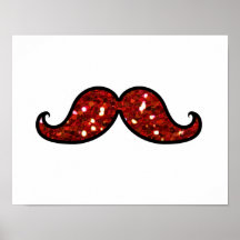 BRILLO IMPRESO BIGOTE ROJO DIVERTIDO IMPRESIONES