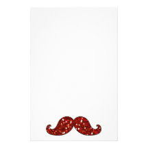 BRILLO IMPRESO BIGOTE ROJO DIVERTIDO PAPELERIA DE DISEÑO