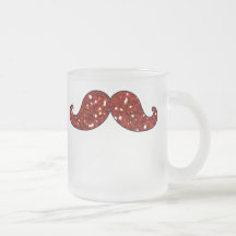 BRILLO IMPRESO BIGOTE ROJO DIVERTIDO TAZA