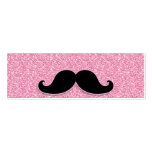 BRILLO NEGRO FEMENINO DEL ROSA DEL BIGOTE IMPRESO PLANTILLA DE TARJETA PERSONAL