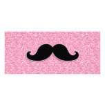 BRILLO NEGRO FEMENINO DEL ROSA DEL BIGOTE IMPRESO LONAS