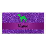 Brillo púrpura conocido personalizado de Dino Tarjetas Personales
