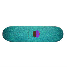 Brillo púrpura lindo de la turquesa de la magdalen patineta personalizada
