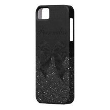 Brillo y arco negros personalizados iPhone 5 Case-Mate carcasa