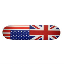 británico-bandera, nosotros-bandera patín personalizado