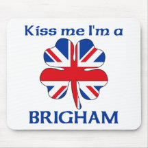 Británicos personalizados me besan que soy Brigham Alfombrilla De Raton