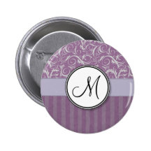 Briznas y rayas florales de la lavanda con el mono pin