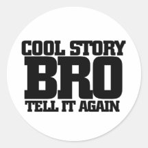 Bro fresco de la historia pegatina