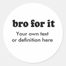BRO PARA ÉL ETIQUETA