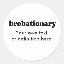 BROBATIONARY ETIQUETAS REDONDAS
