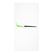 Brocha verde tarjetas fotográficas personalizadas