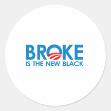 Broke es el nuevo negro pegatina