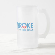 Broke es el nuevo negro taza