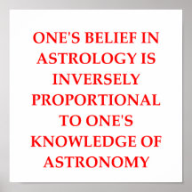 broma de la astrología de la astronomía poster