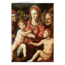 Bronzino - familia santa tarjetas
