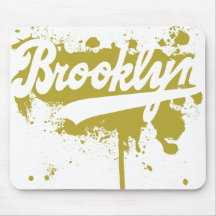 Brooklyn pintó la mostaza Mousepad Tapetes De Ratón