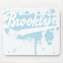 Brooklyn pintó Mousepad azul Tapete De Ratones