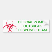 Brote del zombi pegatina de parachoque