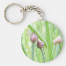 Brotes de flor de la cebolleta llavero personalizado
