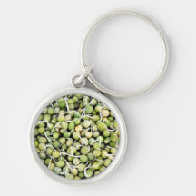 Brotes de los guisantes llaveros personalizados